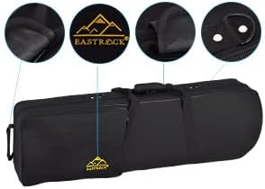 EASTROCK Bb Tenor Slide Trombone Brass Musical Instrument with Hard Case,Mouthpiece,Gloves,Cleaning Cloth for Professional Player Beginners Students, Large Bell(9.25"/235 mm),GOLD