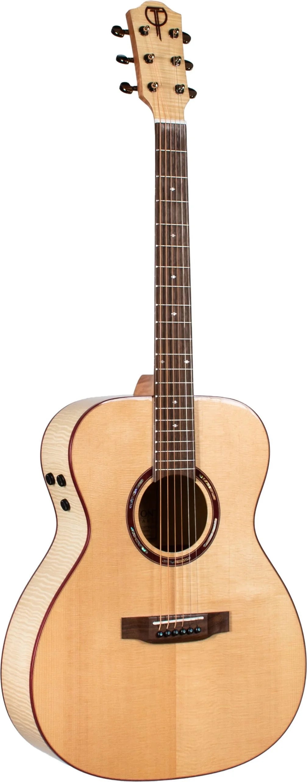 Teton STG130FMEPH Grand Concert Acoustic Guitar - Flame Maple Back & Sides