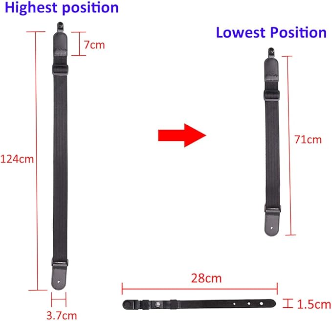 Black Ukulele Strap With End Pin