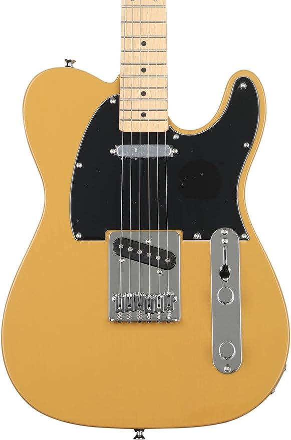 Squier Affinity Series Telecaster Electric Guitar, with 2-Year Warranty, Butterscotch Blonde, Maple Fingerboard