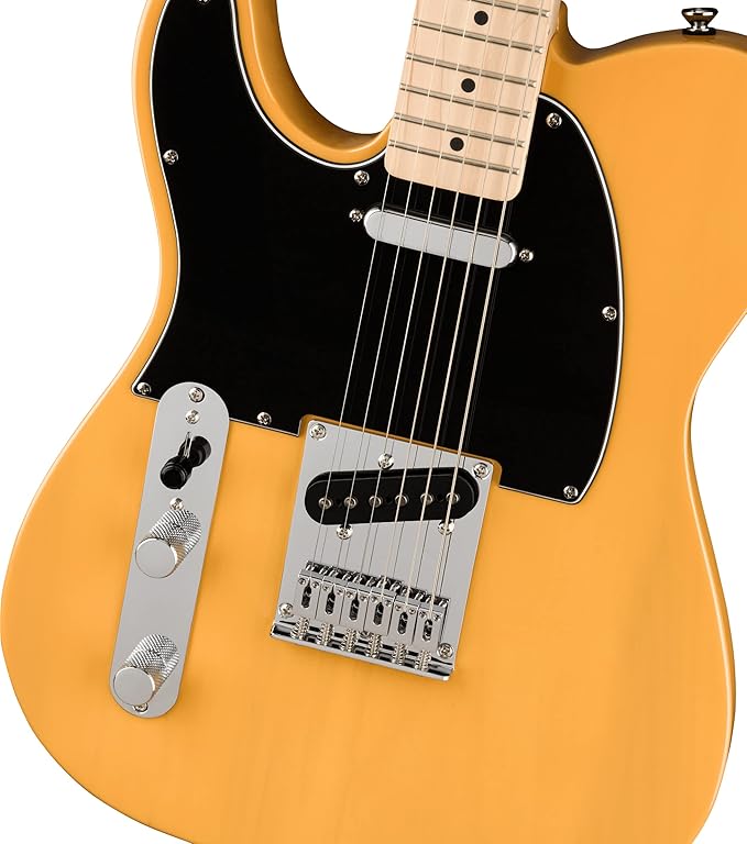 LEFT-HANDED Squier Affinity Series Telecaster Electric Guitar, Butterscotch Blonde, Maple Fingerboard