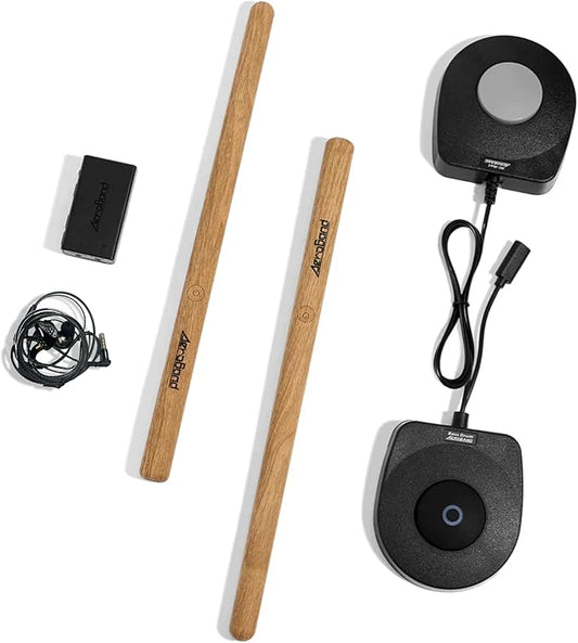 AeroBand Electronic Drum Set PocketDrum2 MAX(2024 Version), Air Drum Sticks & Pedals & Bluetooth Adapter, Play Drum Anywhere Anytime, 8 Tones and USB Midi (Earphone Included)