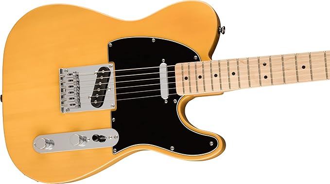 Squier Affinity Series Telecaster Electric Guitar, with 2-Year Warranty, Butterscotch Blonde, Maple Fingerboard