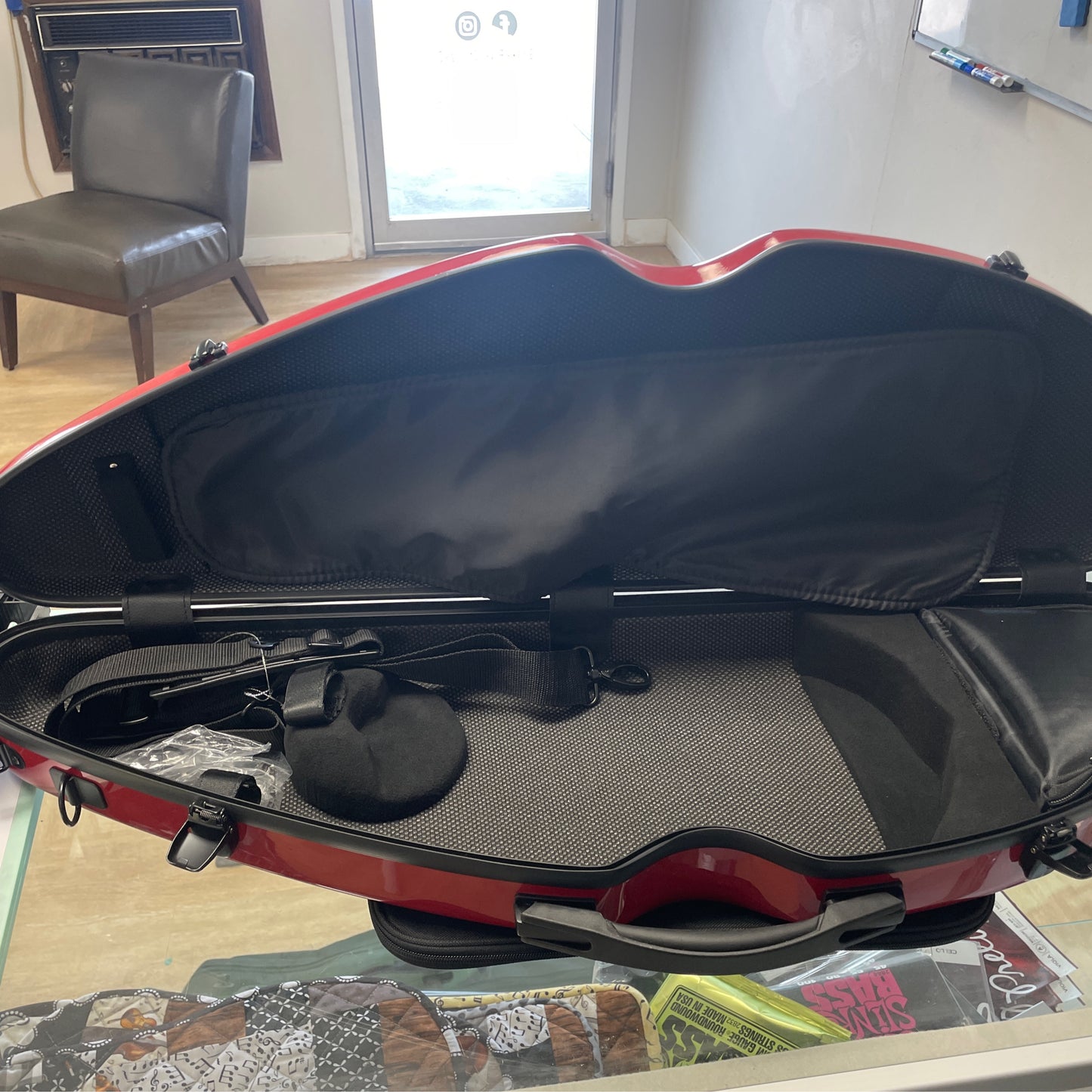 4/4 Fiberglass Violin case Merlot