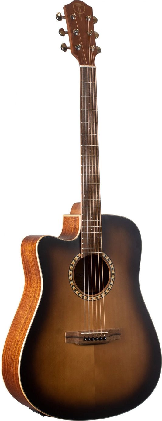 Teton Acoustic-Electric Guitar  LEFT HANDED STS100CEDVS-L Dreadnought Cutaway body-