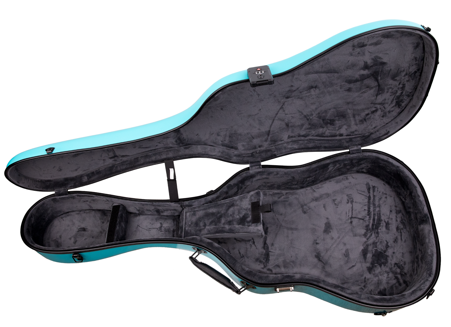 Deluxe Flight Guitar Case- Teal, TSA lock
