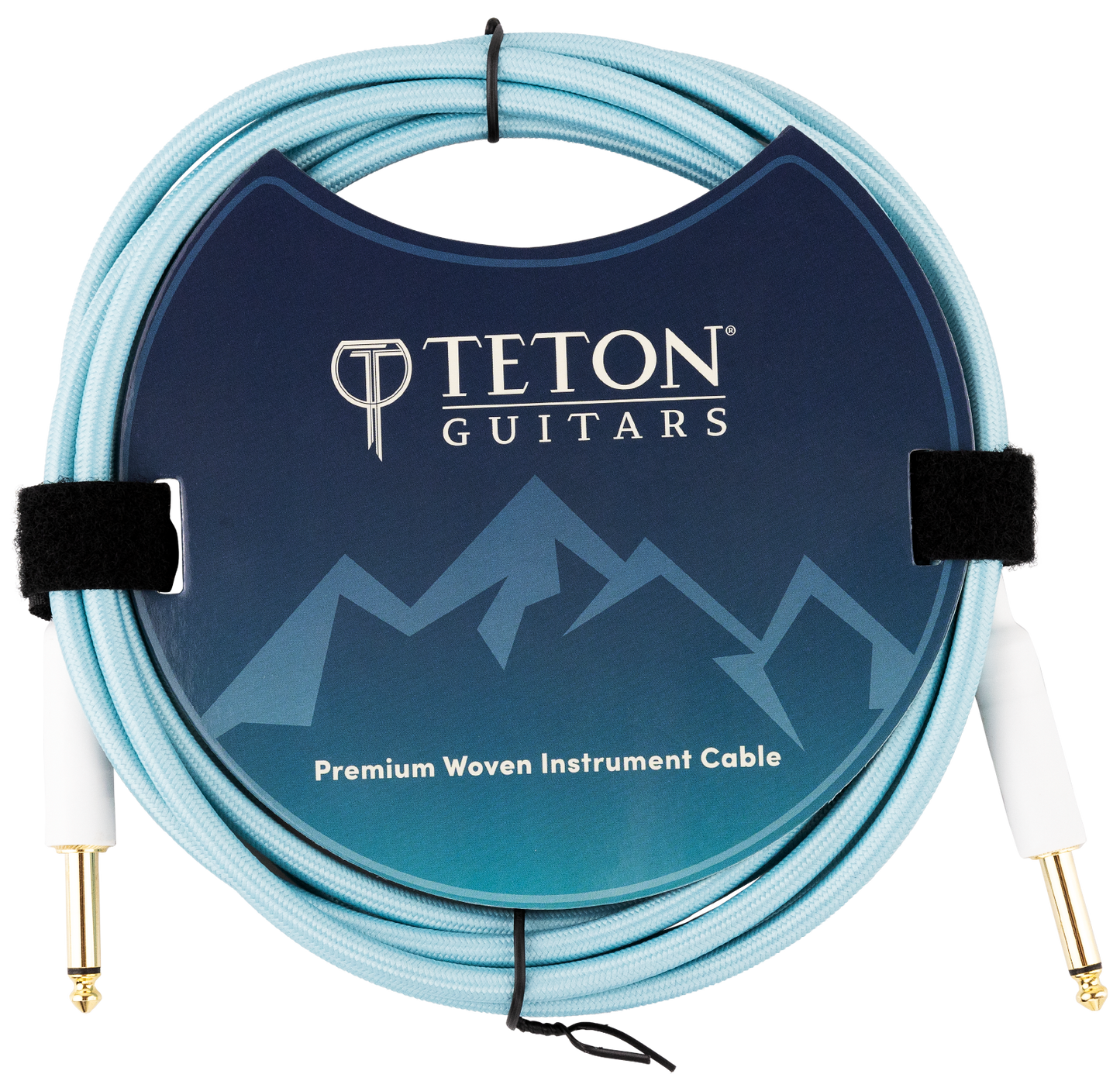 Teton 10ft Guitar Cable- Teal Woven