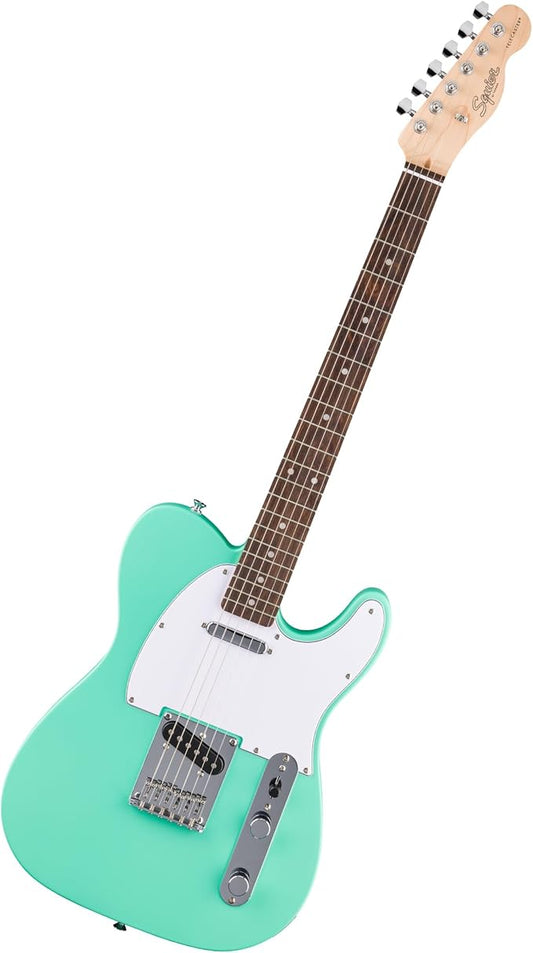 Fender Squier Debut Series Telecaster Electric Guitar, Beginner Guitar, Sea Foam Green with Satin Urethane Finish