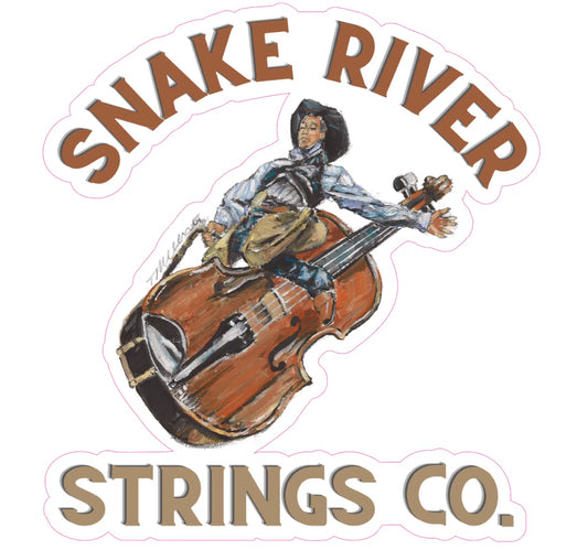 Snake River Strings Co. “The Fiddling Cowboy” Sticker – Limited Edition