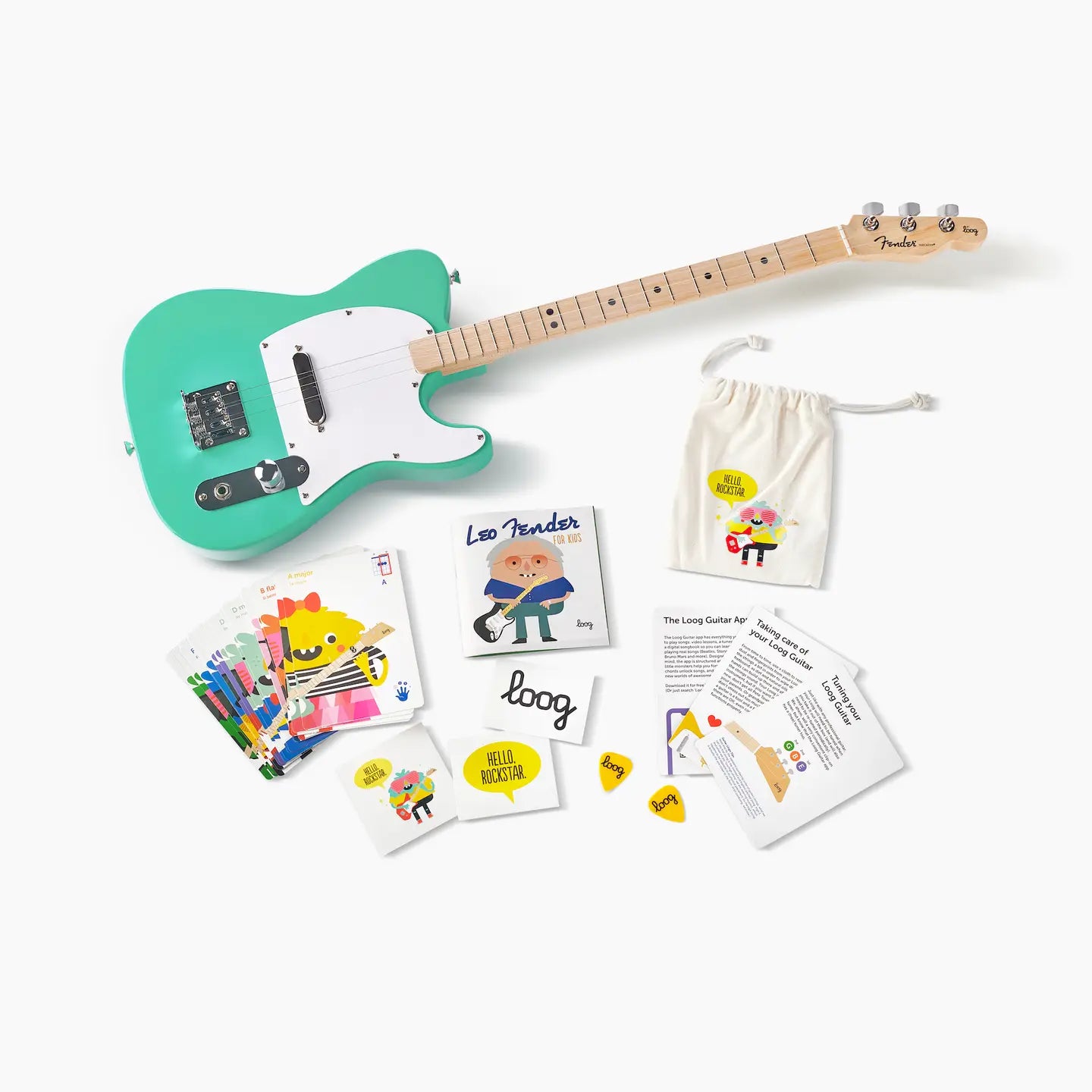 Loog Pro Electric Guitar Fender Telecaster- Ages 6+