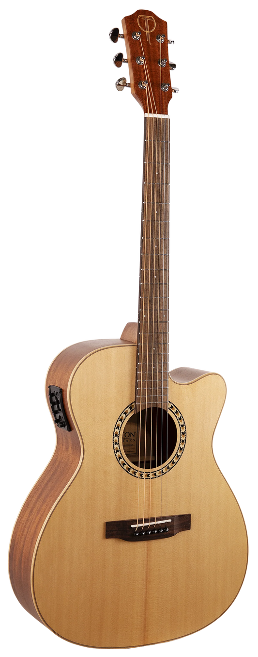 Teton STG100CENT Grand Concert Acoustic Guitar - Mahogany Back & Sides - Solid Spruce Top